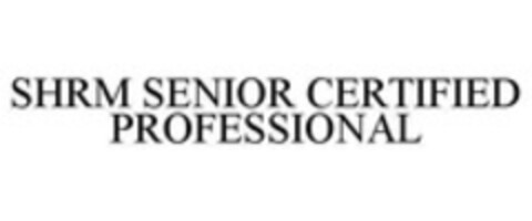 SHRM SENIOR CERTIFIED PROFESSIONAL Logo (WIPO, 12/05/2014)
