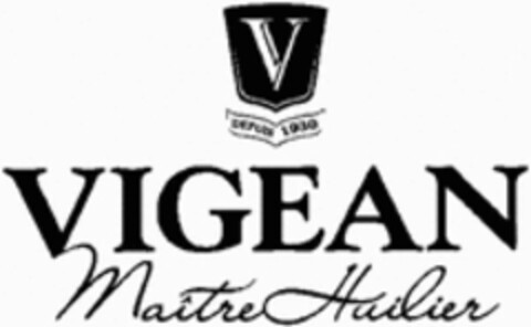 V DEPUIS 1930 VIGEAN Maître Huilier Logo (WIPO, 12/19/2017)