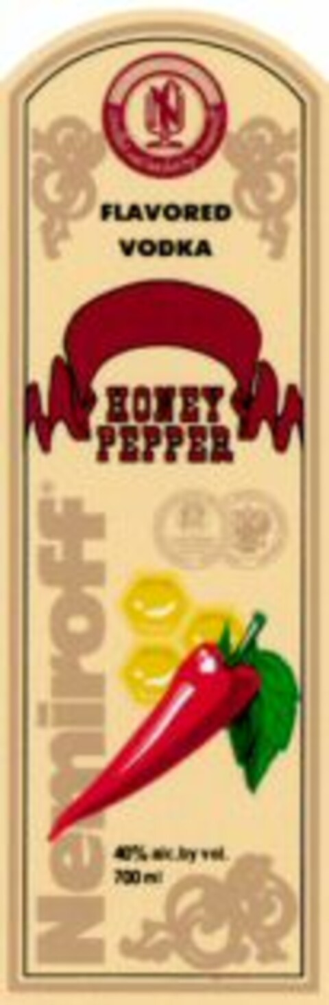 HONEY PEPPER FLAVORED VODKA Nemiroff Logo (WIPO, 03/31/2003)