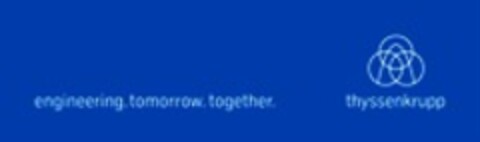 engineering. tomorrow. together. thyssenkrupp Logo (WIPO, 13.03.2018)