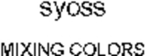 syoss MIXING COLORS Logo (WIPO, 07/06/2011)