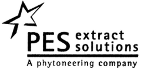 PES extract solutions A phytoneering company Logo (WIPO, 14.12.2007)