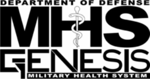 DEPARTMENT OF DEFENSE MHS GENESIS MILITARY HEALTH SYSTEM Logo (WIPO, 11/10/2017)