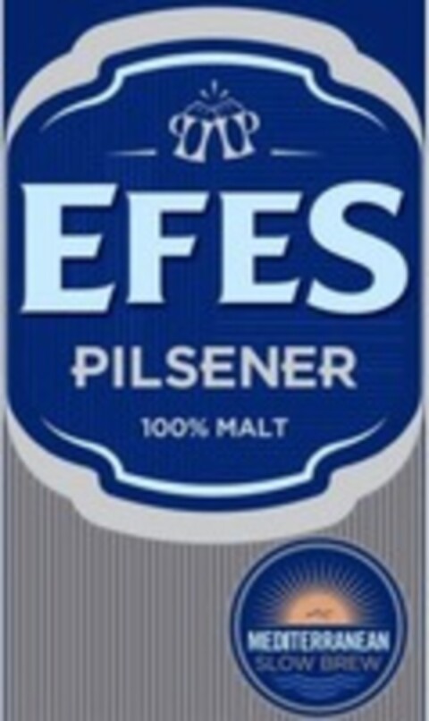 EFES PILSENER 100% MALT MEDITERRANEAN SLOW BREW Logo (WIPO, 29.04.2022)