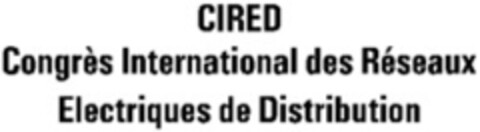 CIRED Congrès International des Réseaux Electriques de Distribution Logo (WIPO, 10.06.1986)