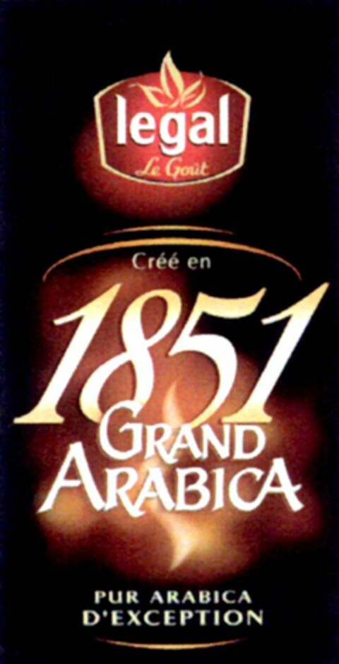 legal Le Goût Créé en 1851 GRAND ARABICA PUR ARABICA D'EXCEPTION Logo (WIPO, 19.10.2006)