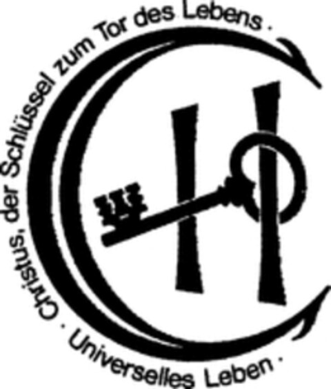 Universelles Leben Christus, der Schlüssel zum Tor des Lebens Logo (WIPO, 11/17/1989)