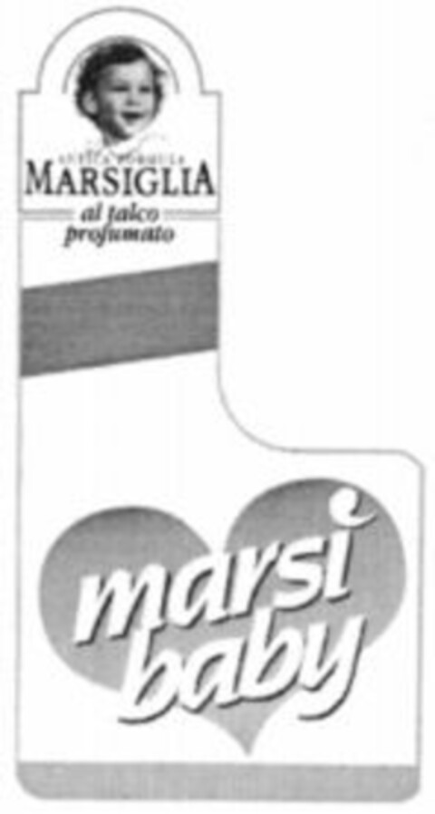 ANTICA FORMULA MARSIGLIA al talco profumato marsi baby Logo (WIPO, 05.12.1997)