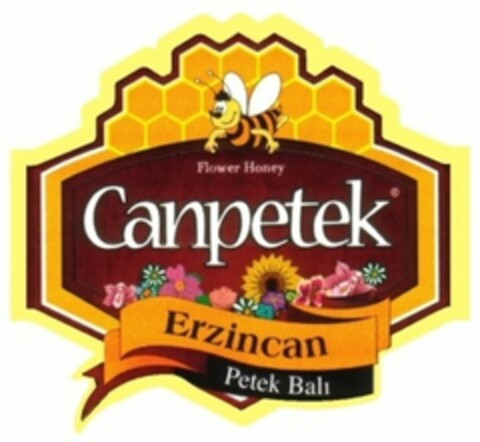 Canpetek Erzincan Petek Balı Flower Honey Logo (WIPO, 10.02.2021)