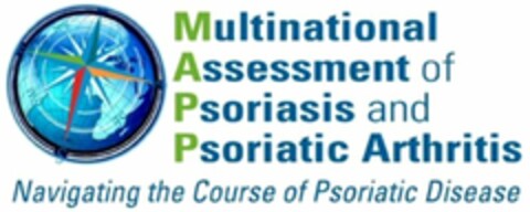 MAPP Multinational Assessment of Psoriasis and Psoriatic Arthritis Navigating the Course of Psoriatic Disease Logo (WIPO, 06/28/2013)