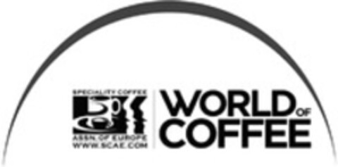 SPECIALITY COFFEE ASSN. OF EUROPE WWW.SCAE.COM WORLD OF COFFEE Logo (WIPO, 30.08.2013)