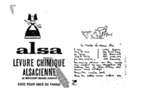 alsa LEVURE CHIMIQUE ALSACIENNE Logo (WIPO, 04.05.1971)