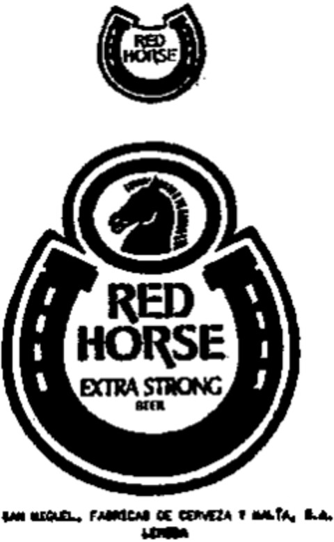 RED HORSE EXTRA STRONG BEER Logo (WIPO, 10/18/1983)