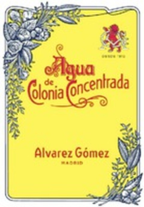 Agua de Colonia Concentrada Alvarez Gómez MADRID DESDE 1912 Logo (WIPO, 03.06.2015)