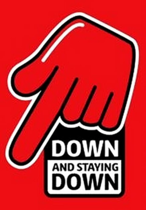 DOWN AND STAYING DOWN Logo (WIPO, 07/23/2015)