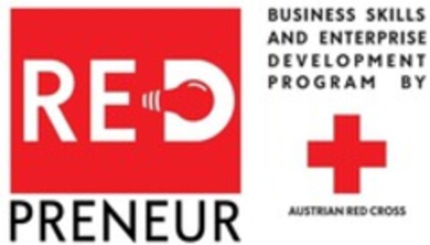 REDPRENEUR BUSINESS SKILLS AND ENTERPRISE DEVELOPMENT PROGRAM BY AUSTRIAN RED CROSS Logo (WIPO, 24.08.2022)