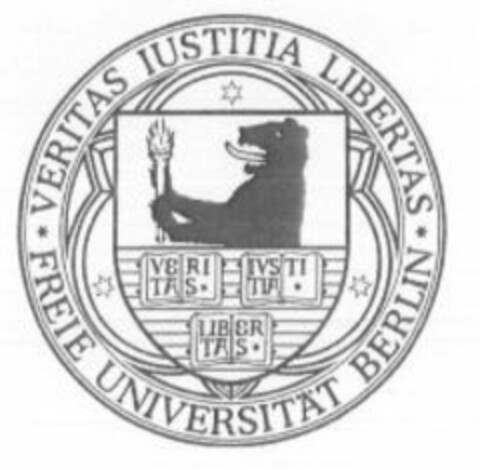 VERITAS IUSTITIA LIBERTAS FREIE UNIVERSITÄT BERLIN Logo (WIPO, 16.02.2006)