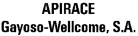 APIRACE Gayoso-Wellcome, S.A. Logo (WIPO, 01/25/1988)