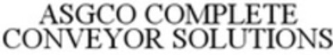 ASGCO COMPLETE CONVEYOR SOLUTIONS Logo (WIPO, 14.09.2011)