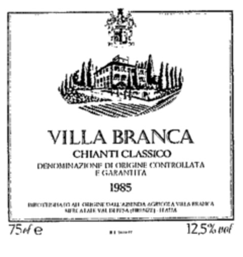VILLA BRANCA Logo (WIPO, 24.10.1988)