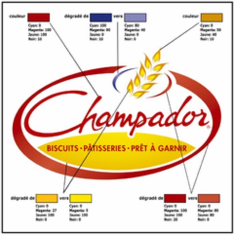 Champador BISCUITS PÂTISSERIES PRÊT A GARNIR Logo (WIPO, 16.03.2007)