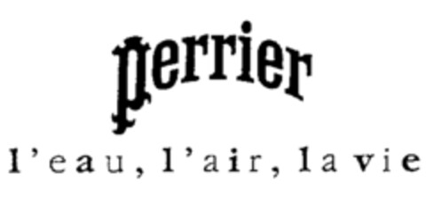 Perrier l'eau, l'air, la vie Logo (WIPO, 08.01.1992)