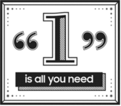1 is all you need Logo (WIPO, 09/28/2017)