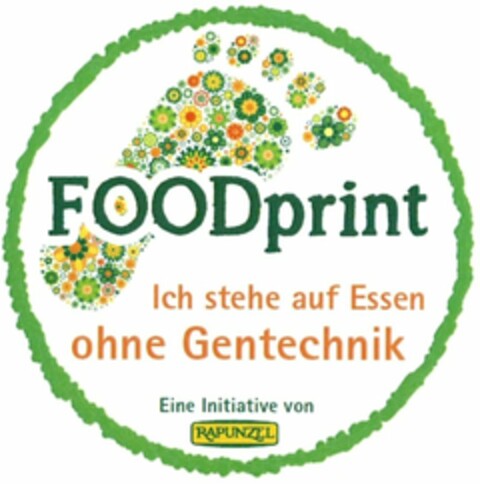 FOODprint Ich stehe auf Essen ohne Gentechnik Eine Initiative von RAPUNZEL Logo (WIPO, 07.12.2017)