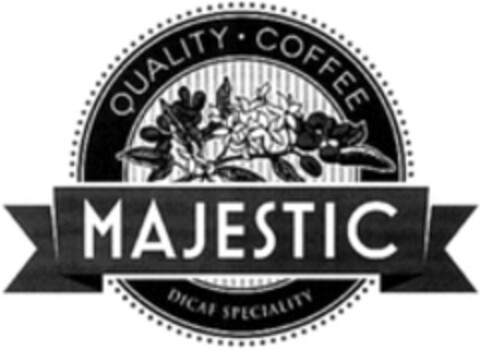 MAJESTIC QUALITY COFFEE DICAF SPECIALITY Logo (WIPO, 12/06/2019)