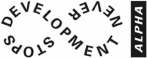 DEVELOPMENT NEVER STOPS ALPHA Logo (WIPO, 14.09.2018)