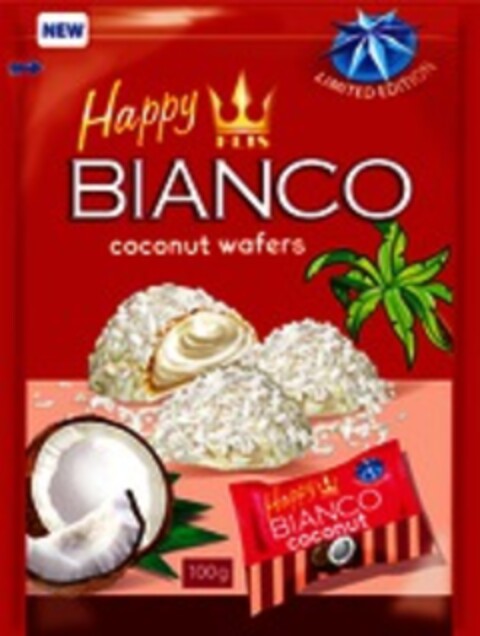 Happy BIANCO coconut wafers Logo (WIPO, 17.03.2017)