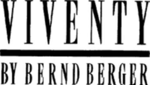 VIVENTY BY BERND BERGER Logo (WIPO, 16.03.2017)
