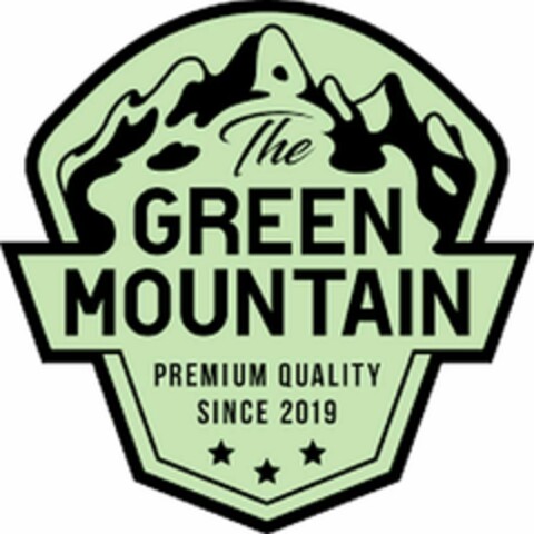 The GREEN MOUNTAIN PREMIUM QUALITY SINCE 2019 Logo (WIPO, 16.05.2019)
