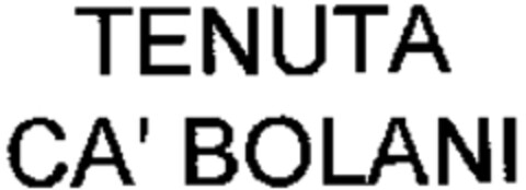 TENUTA CA' BOLANI Logo (WIPO, 28.09.2010)