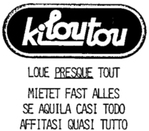 kiloutou Logo (WIPO, 08/30/1989)