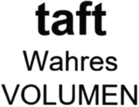 taft Wahres VOLUMEN Logo (WIPO, 28.01.2020)