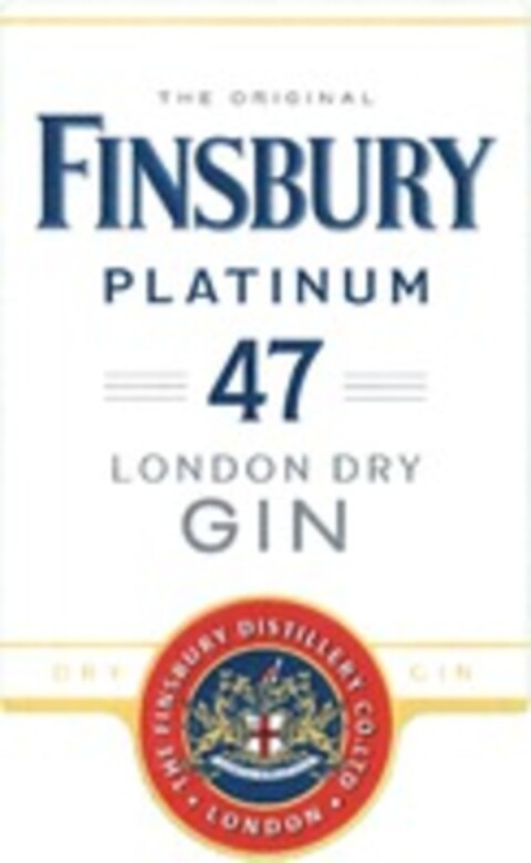 THE ORIGINAL FINSBURY PLATINUM 47 LONDON DRY GIN Logo (WIPO, 19.10.2021)