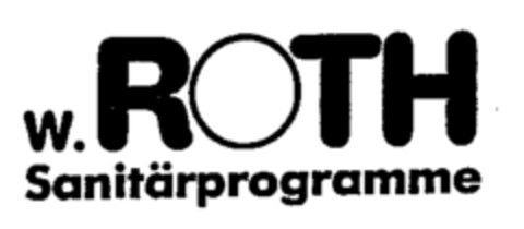 W. ROTH Sanitärprogramme Logo (WIPO, 05/21/1988)
