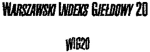 WARSZAWSKI INDEKS GIELDOWY 20 WIG20 Logo (WIPO, 19.03.1998)