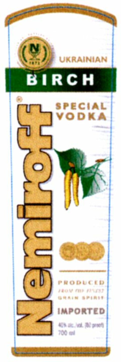 Nemiroff BIRCH UKRAINIAN SPECIAL VODKA Logo (WIPO, 28.02.2008)