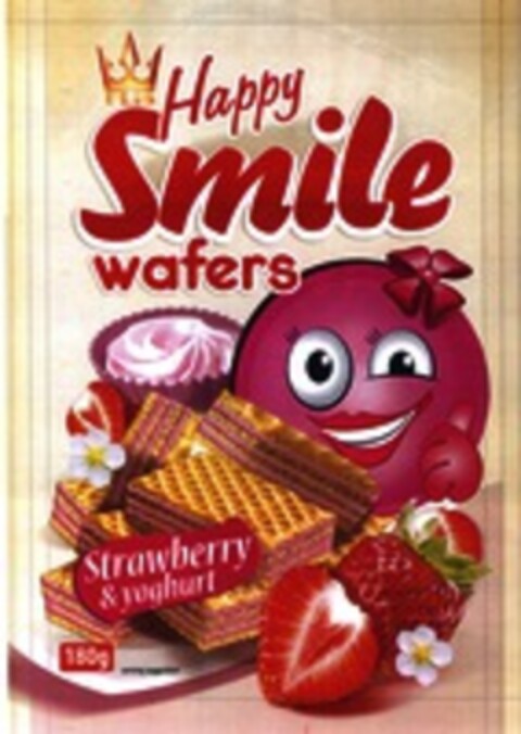 FLIS Happy Smile wafers Strawberry & yoghurt 180g Logo (WIPO, 05/13/2017)