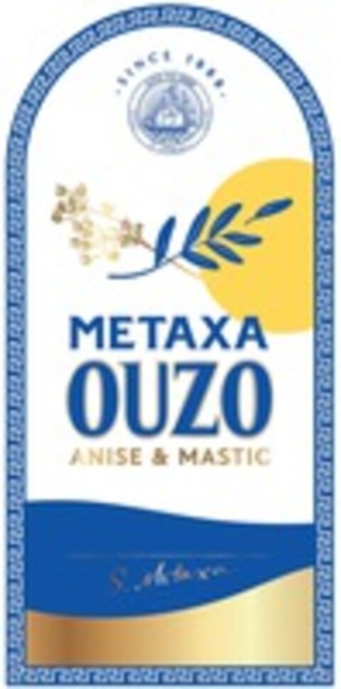 SINCE 1888 METAXA OUZO ANISE & MASTIC S. Metaxa Logo (WIPO, 05/15/2023)