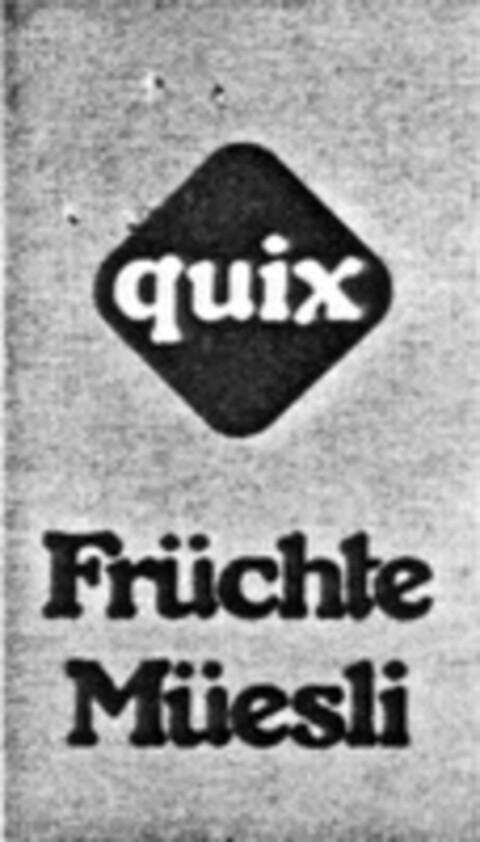 quix Früchte Müesli Logo (WIPO, 15.12.1987)