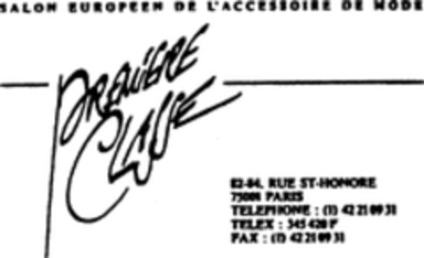 PREMIERE CLASSE Logo (WIPO, 19.03.1990)