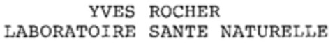 YVES ROCHER LABORATOIRE SANTE NATURELLE Logo (WIPO, 13.12.1996)