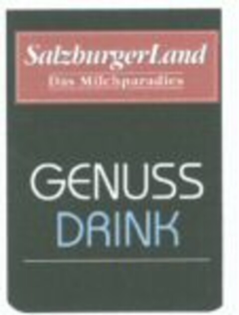 SalzburgerLand Das Milchparadies GENUSS DRINK Logo (WIPO, 21.04.2009)