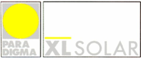 PARA DIGMA XL SOLAR Logo (WIPO, 08/26/2009)