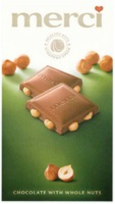 merci CHOCOLATE WITH WHOLE NUTS Logo (WIPO, 04/03/2020)