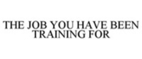 THE JOB YOU HAVE BEEN TRAINING FOR Logo (WIPO, 08.07.2013)