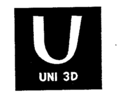 U UNI 3D Logo (WIPO, 12.09.1988)